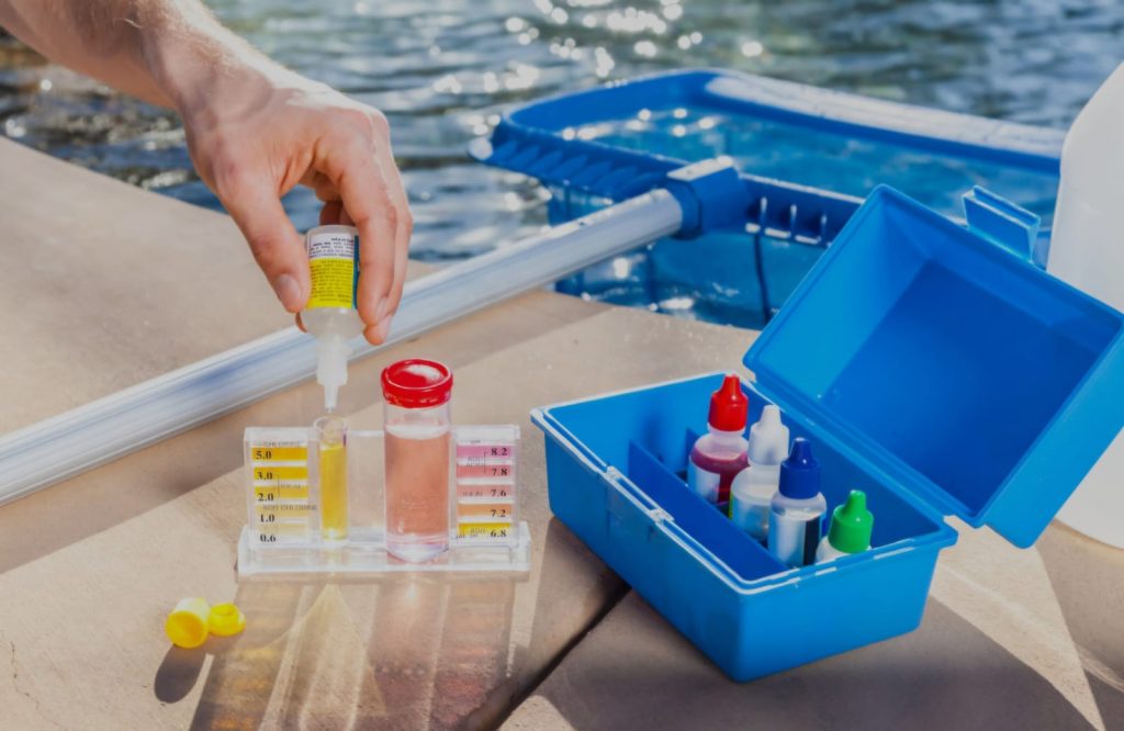 Clean, sparkling pool water