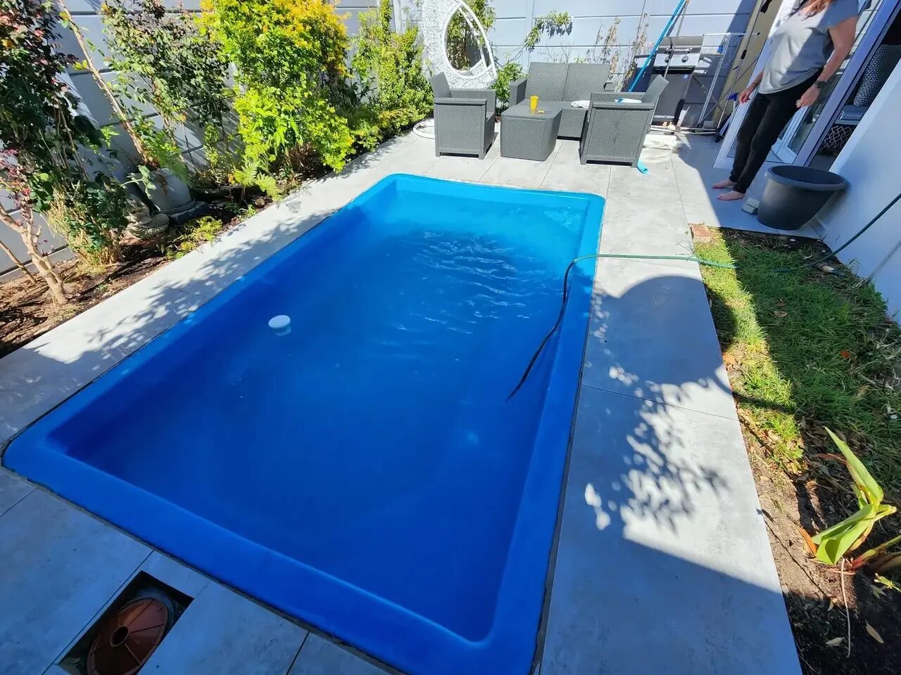 New fibreglass pool with patio